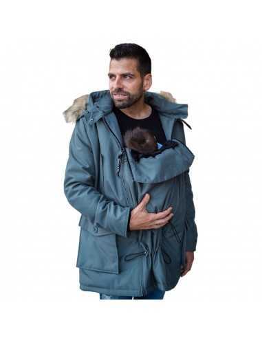 Wallaby 2.0 Bandicoot Parent Carrying Coat (Gray and Black)